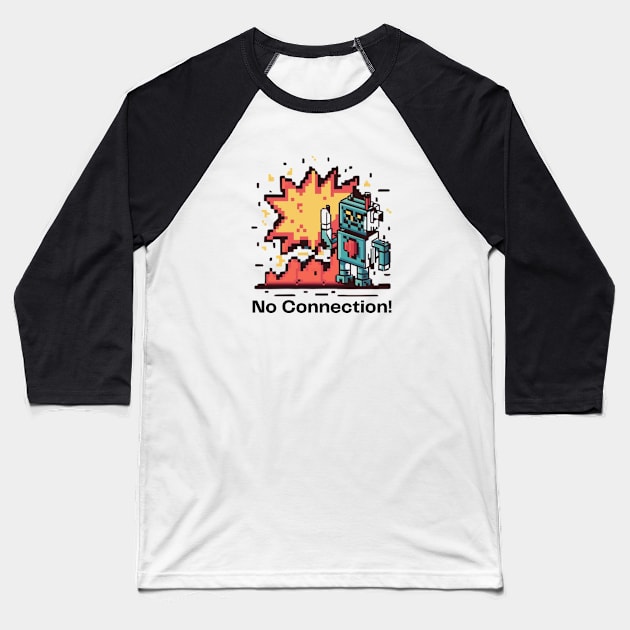 No Connection 8 Bit Baseball T-Shirt by AnimeVision